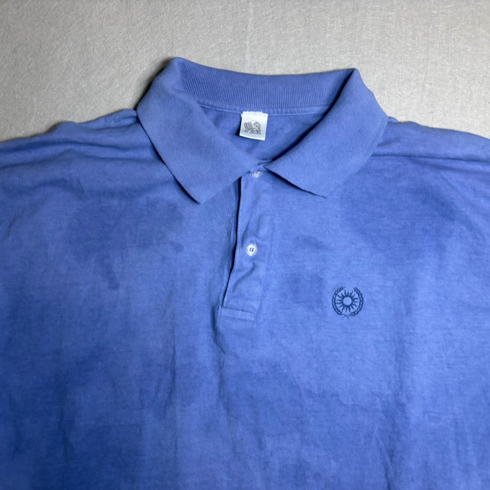SOL Apparel Men's Polo Shirt XL Blue 100% Cotton Made in USA - Picture 5 of 16